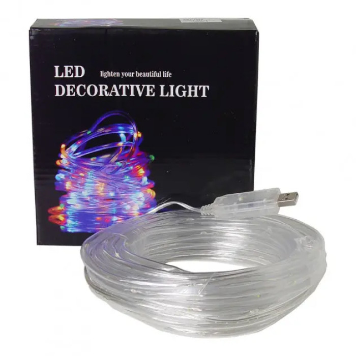 Гірлянда Xmas PIPE 100 LED WW-3 Copper USB 6 режимів (10M) (Теплий білий)
